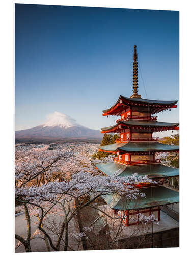 Bilde på skumplate Pagoda and mount Fuji, Japan