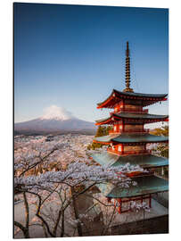 Magnettafel Pagode und Berg Fuji, Japan