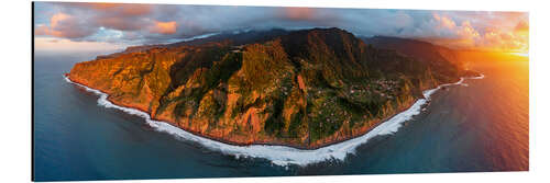 Alubild Ponta Delgada bei Sonnenuntergang, Insel Madeira