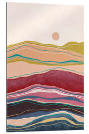 Tableau en plexi-alu Retro Rainbow Landscape III