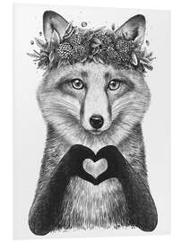 Foam board print Fox with love