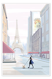Poster Morgenspaziergang in Paris