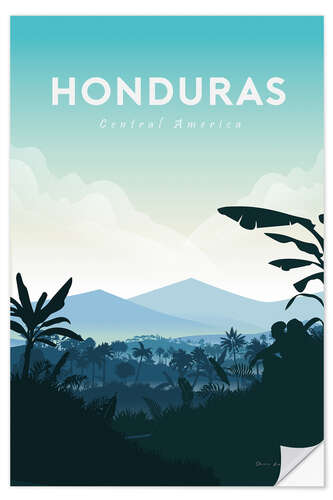 Selvklæbende plakat Honduras