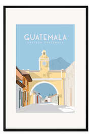 Gerahmter Kunstdruck Antigua Guatemala