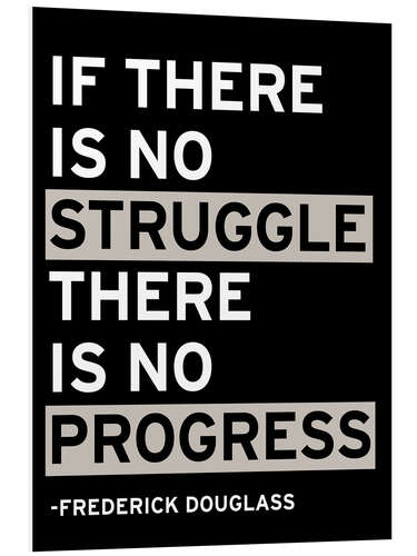 PVC print If there is no struggle there is no progress