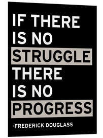 Foam board print If there is no struggle there is no progress