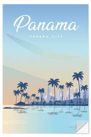 Selvklebende plakat Panama City - Panama