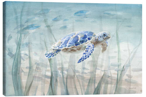 Lerretsbilde Sea turtle in watercolor