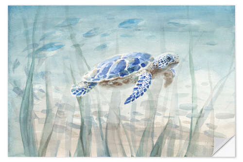Wall sticker Sea turtle in watercolor