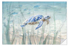 Wall sticker Sea turtle in watercolor