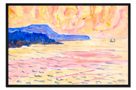 Gerahmter Kunstdruck Blaue Küste