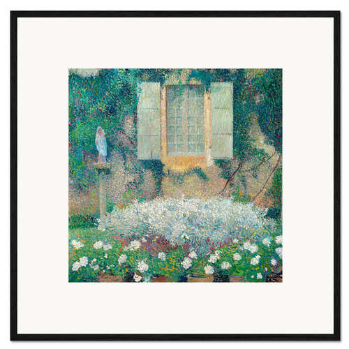 Framed art print Window of the kitchen on the garden at Marquayrol