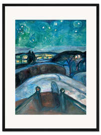 Gerahmter Kunstdruck Die sternenklare Nacht