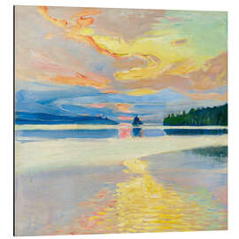 Magnettafel Sonnenuntergang über dem Ruovesi-See