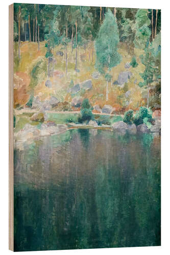 Wood print Spring shore