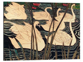 Magnettafel Schwäne