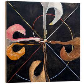 Wood print The Swan, No. 7 - Hilma af Klint