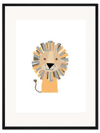 Gerahmter Kunstdruck Kleiner Löwe