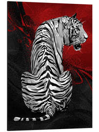 Tableau en aluminium Tigre blanc