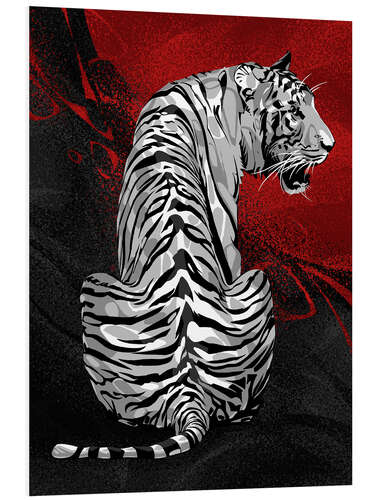 Tableau en PVC Tigre blanc