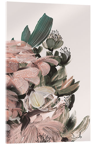 Tableau en verre acrylique Blush Bloom