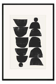 Gerahmter Kunstdruck Japandi Minimal Plant