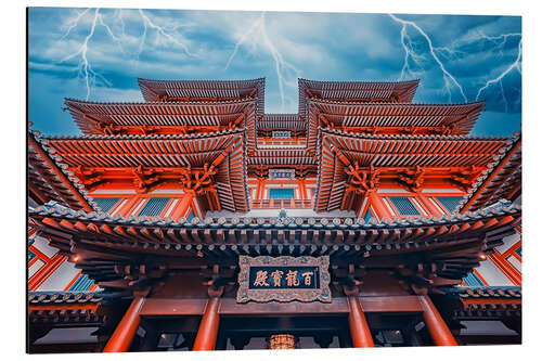 Print på aluminium Buddha Tooth Relic Temple, Singapore