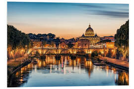 Foam board print Rome in the evening