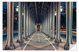 Selvklebende plakat Bir-Hakeim Bridge