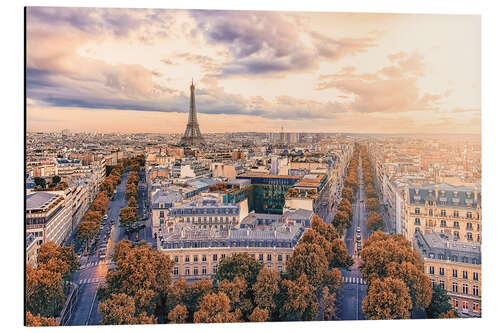 Aluminium print Paris the city of lights