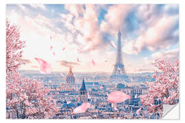 Selvklebende plakat French sakura