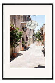 Gerahmter Kunstdruck Auf den Straßen von Griechenland