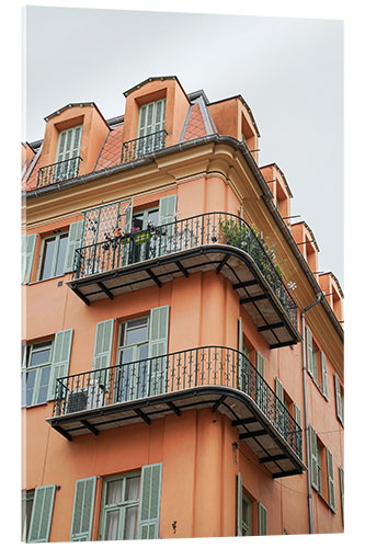 Cuadro de metacrilato Edificio colorido en Niza, Francia