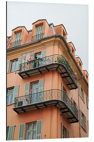 Stampa su alluminio Edificio colorato a Nizza, Francia