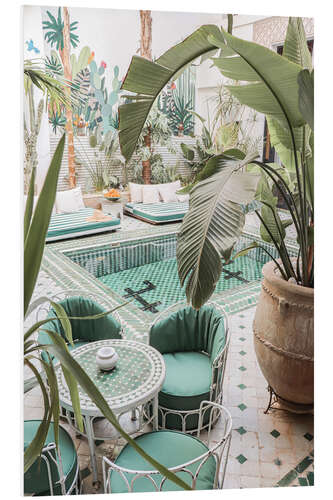 Foam board print Tropical Riad In Marrakech