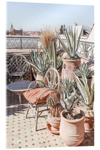 Acrylic print Tropical Rooftop In Marrakech