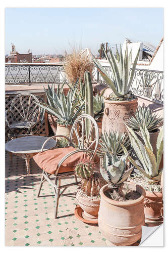 Muursticker Tropical Rooftop In Marrakech