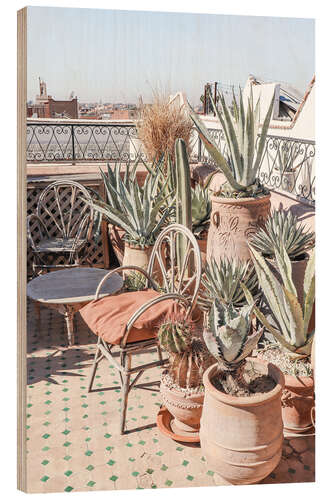 Hout print Tropical Rooftop In Marrakech