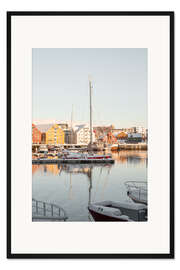 Gerahmter Kunstdruck Hafen in Tromsø, Norwegen