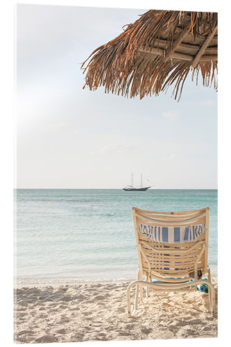 Tableau en verre acrylique Vue sur la plage d'Aruba