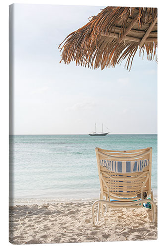 Canvas print View of the Aruba Beach