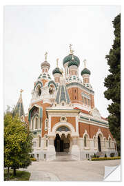 Selvklebende plakat Russian Church In Nice, France