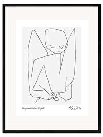 Gerahmter Kunstdruck  Vergesslicher Engel - Paul Klee