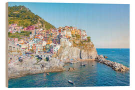 Tableau en bois Le village de Manarola