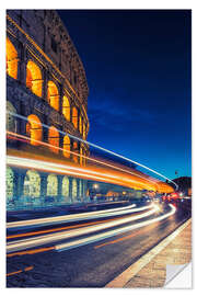 Selvklebende plakat Colosseum By Night