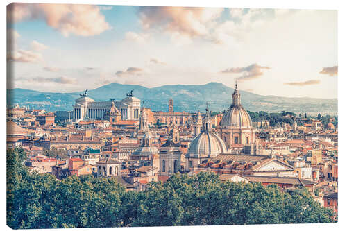 Stampa su tela Tetti di Roma