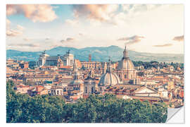 Selvklebende plakat Rome Roofs