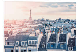 Aluminium print Paris Roofs