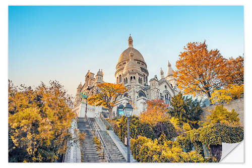 Selvklæbende plakat Beautiful Sacré-Coeur