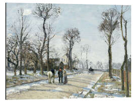 Tableau en aluminium Route de Versailles louveciennes winter sun and snow